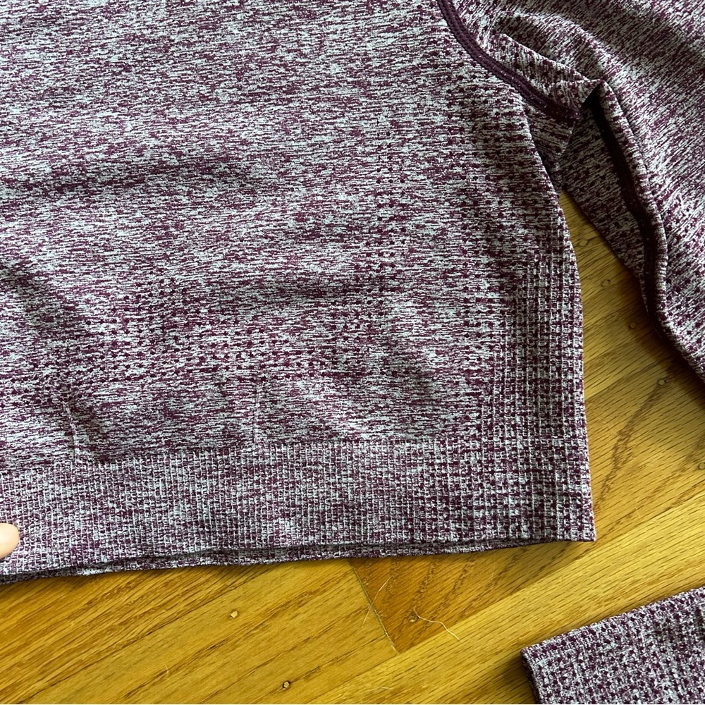 Gymshark vital seamless long sleeve crop top in deep magenta marl - Picture 7 of 11